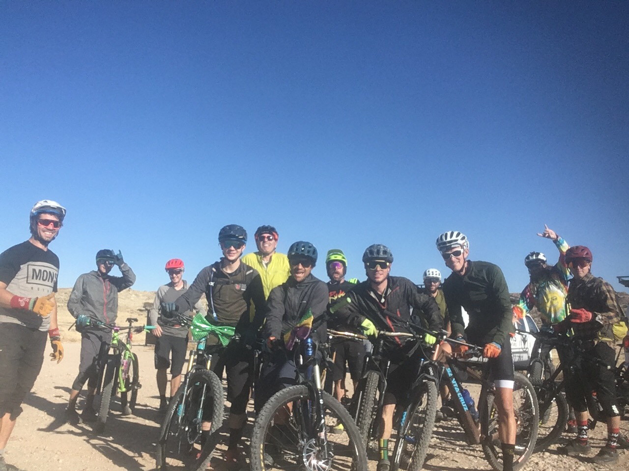 Group shot of riders on Moab Mountain Biking Big Ride
