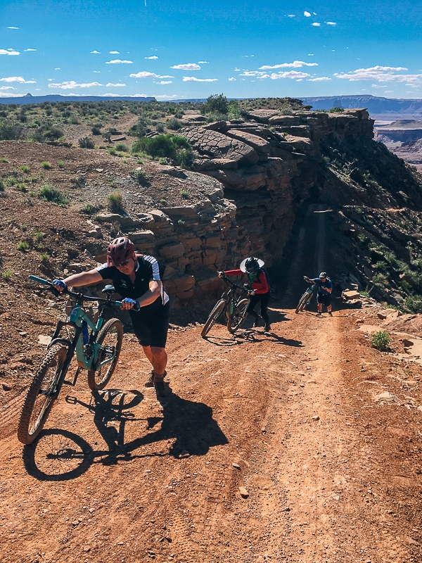 bikers pushing up Murphys Hogback