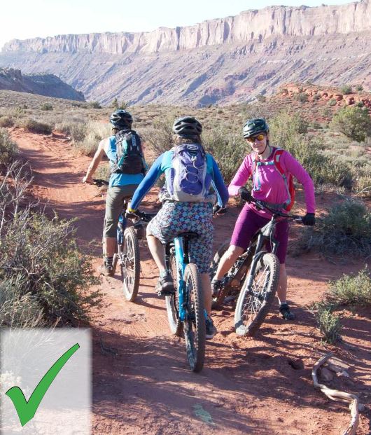 When passing other riders from behind, make them aware of your presence (use your words.) Give them enough advance warning so that they can choose a good place to stop.