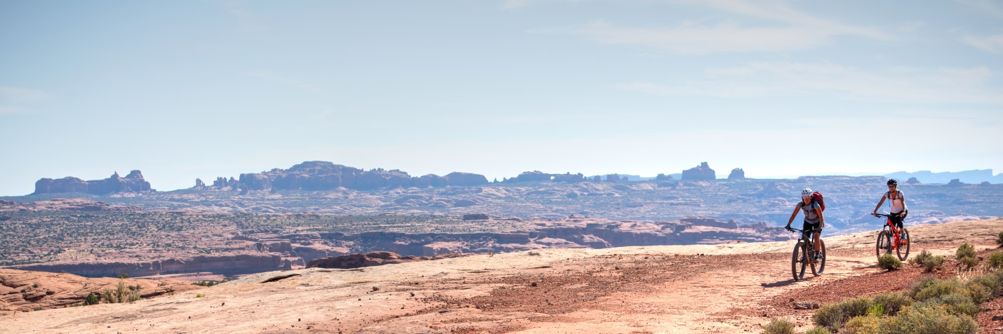 The Courthouse Loop: a popular Moab mountain bike trail during fall