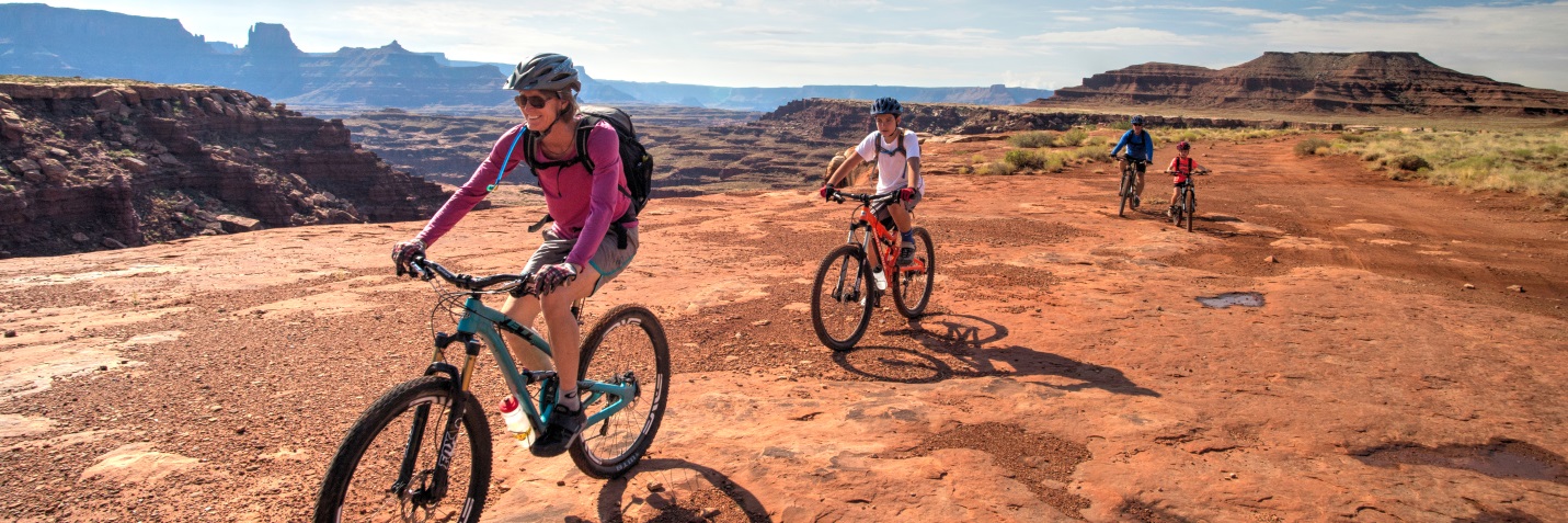 The White Rim Trail is Moab's most popular fall mountain bike trail