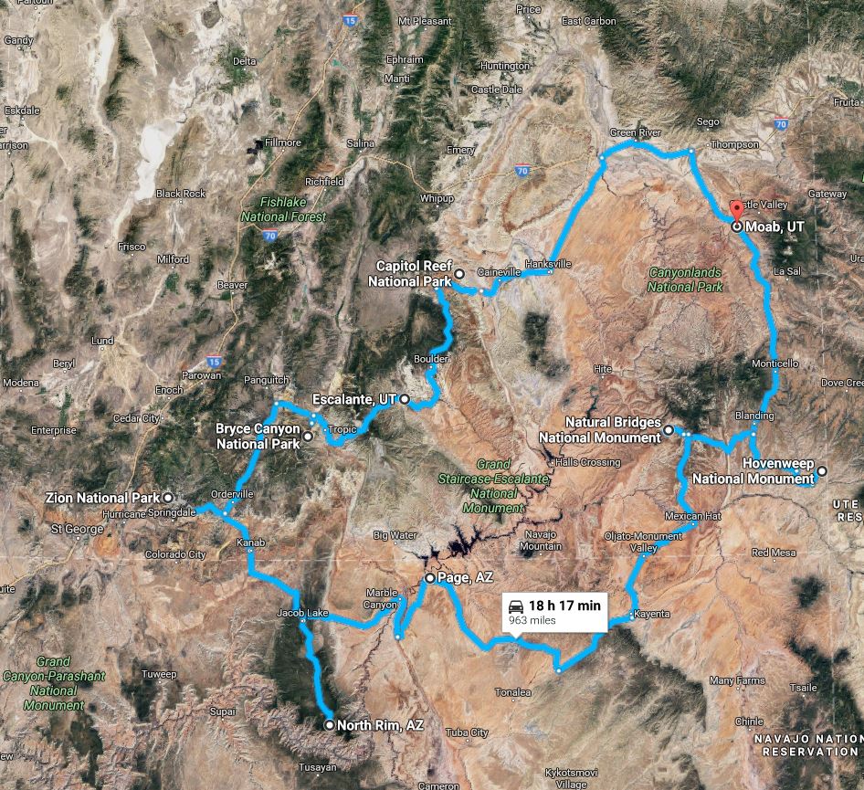 Utah's National Parks Loop Itinerary