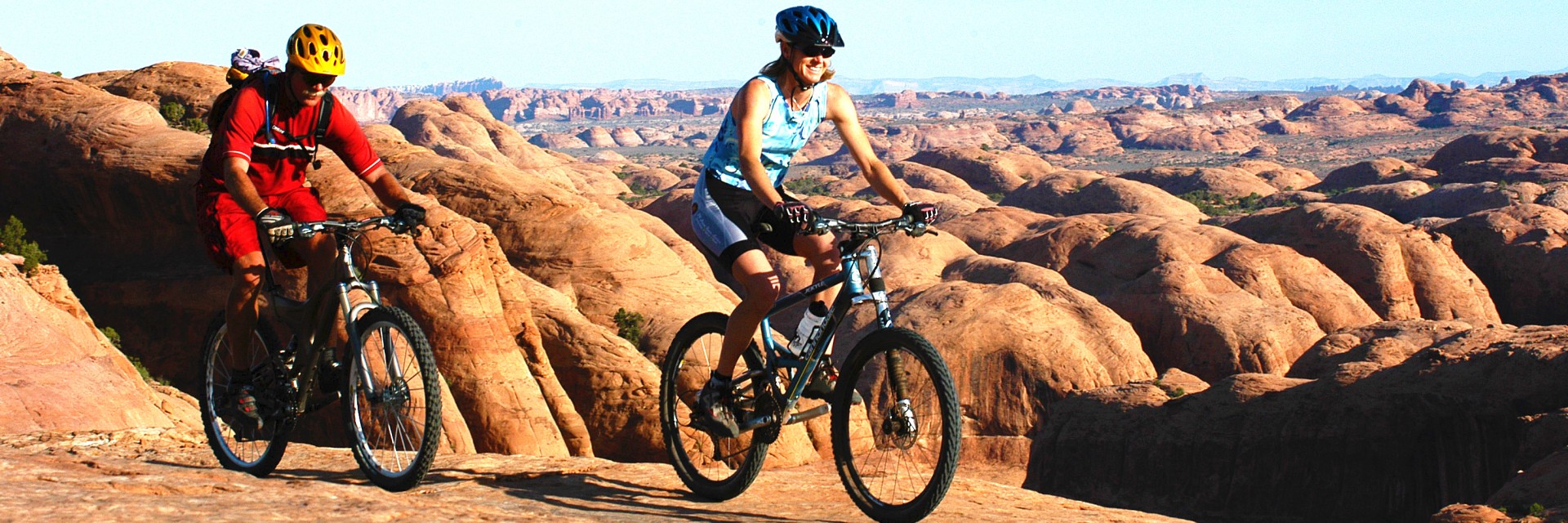 Classic slickrock riding in Moab, Utah