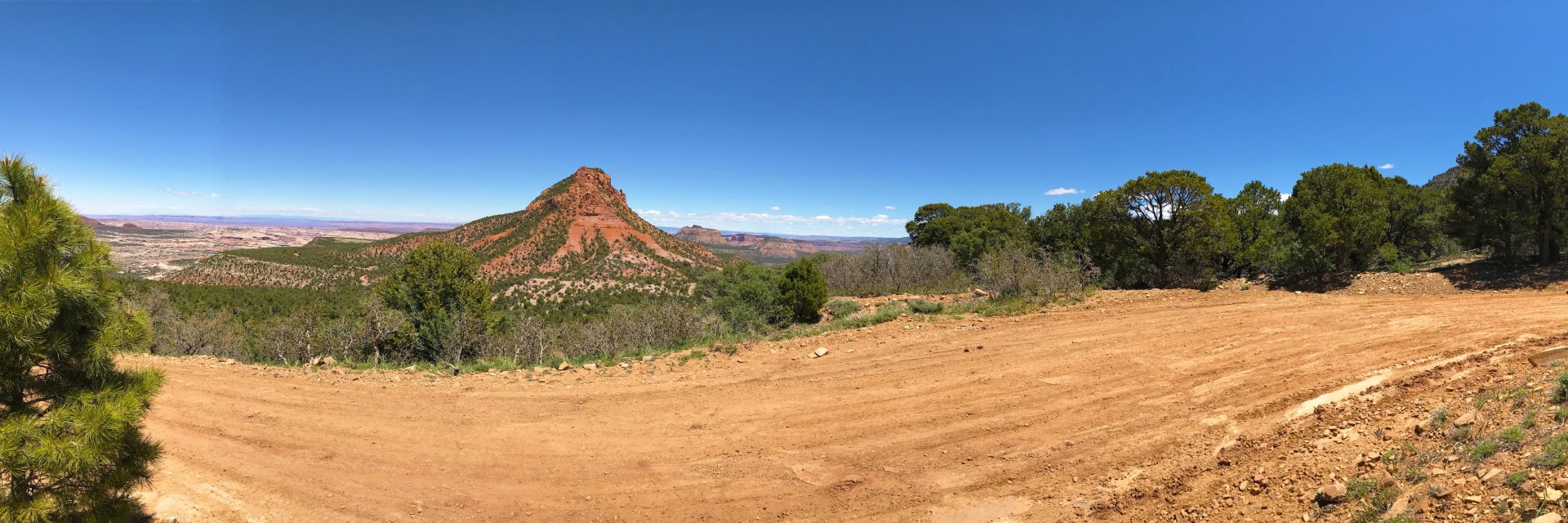 Approaching Boundary Butte in the desert southwest